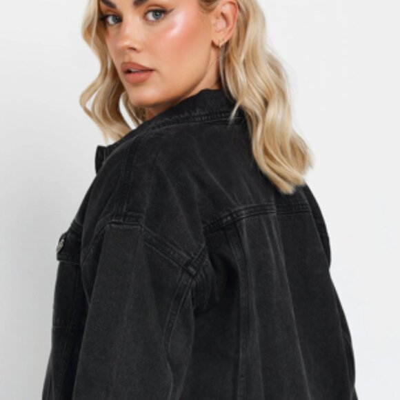Yours | Plus Size -  Black Oversized Denim Jacket - NWT - Picture 15 of 16